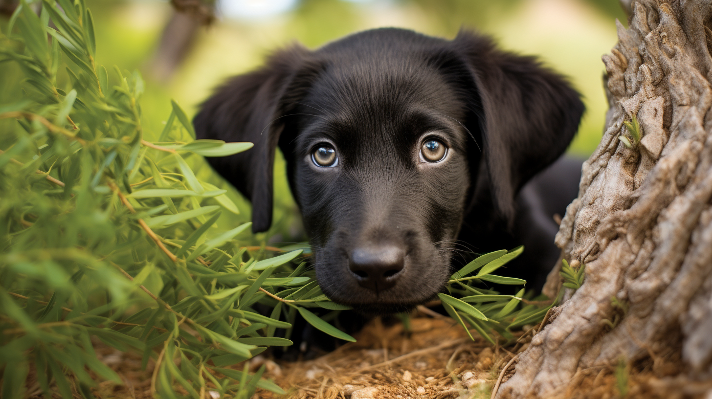 Black Labrador Retriever in the Wild