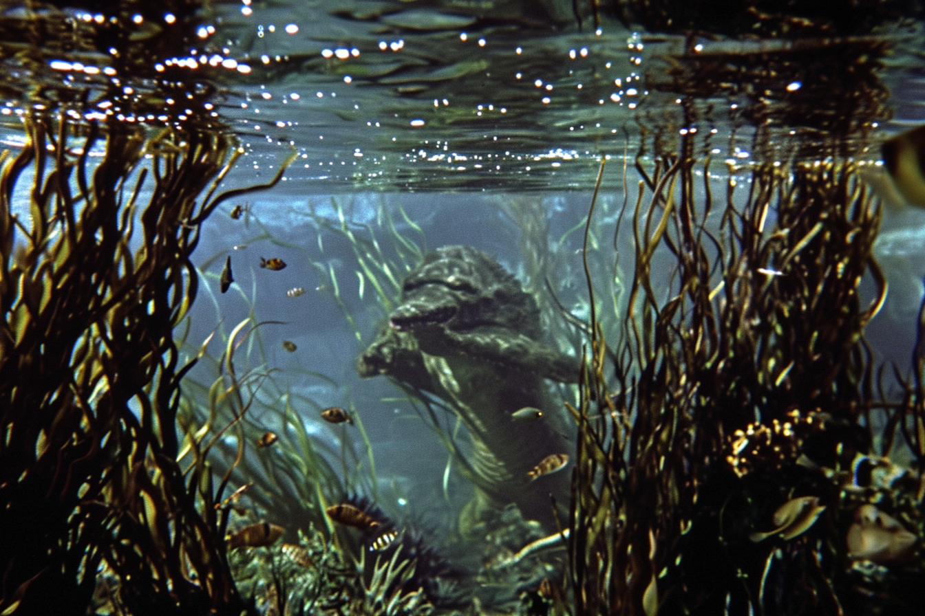 Underwater scene from Black Lagoon Creature Rankin Bass