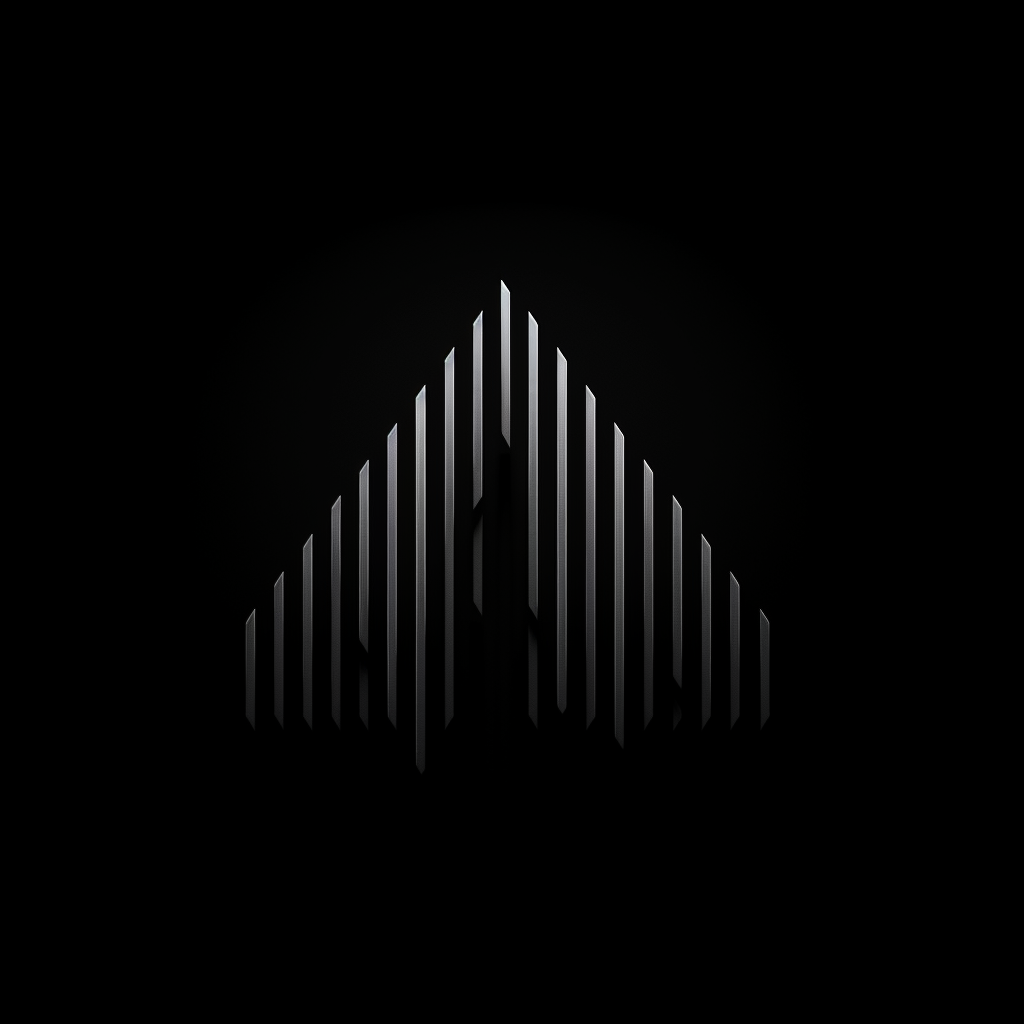 Black Logo with Four Bars - Cinematic Style