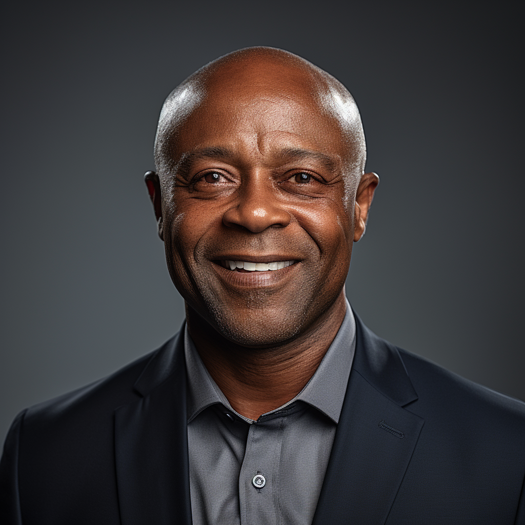 Smiling Black Man in Executive Outfit