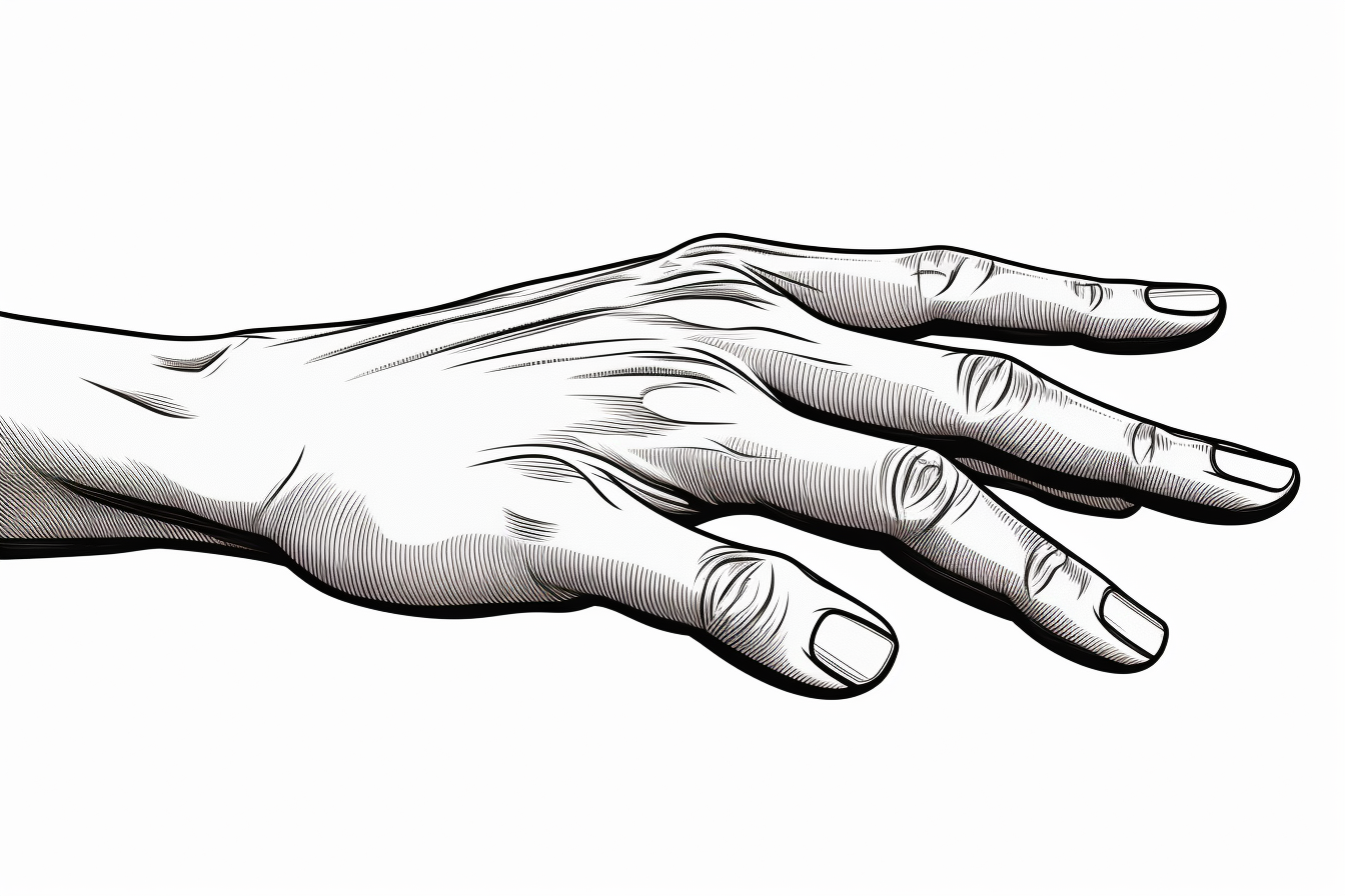 Coloring Page of a Black Man's Hand