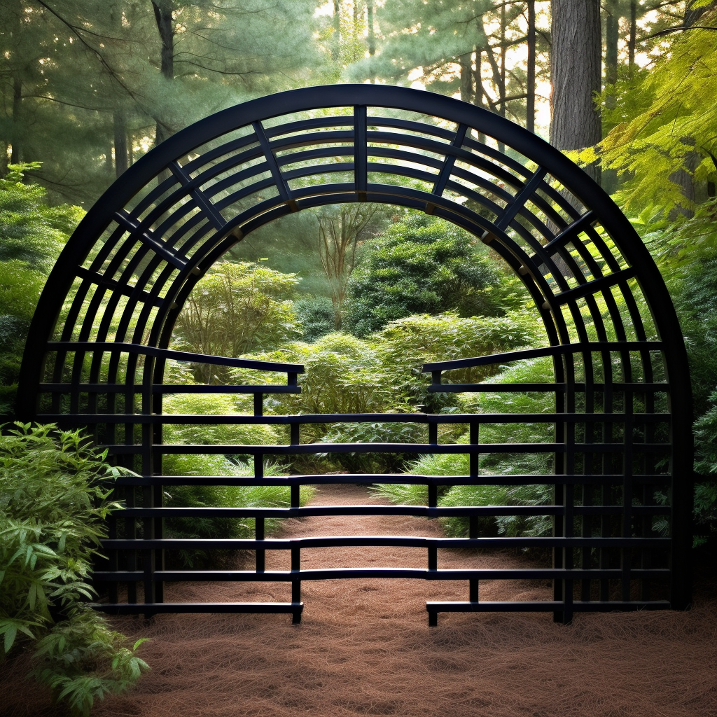 metal fence overlapping arches