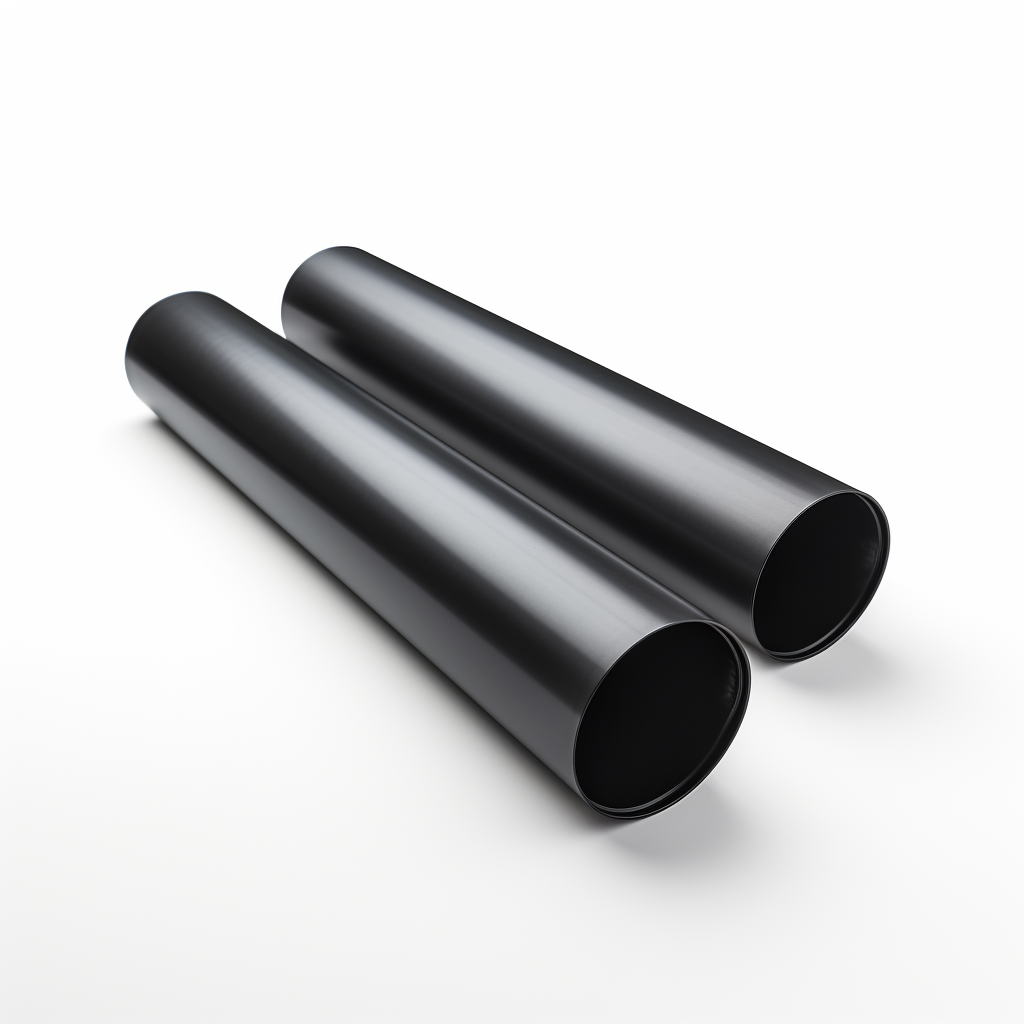 Black metallic cardboard tube with lids