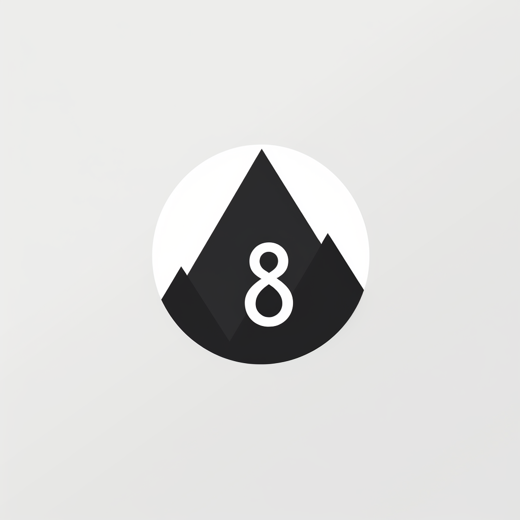 Black mountain logo with number 8