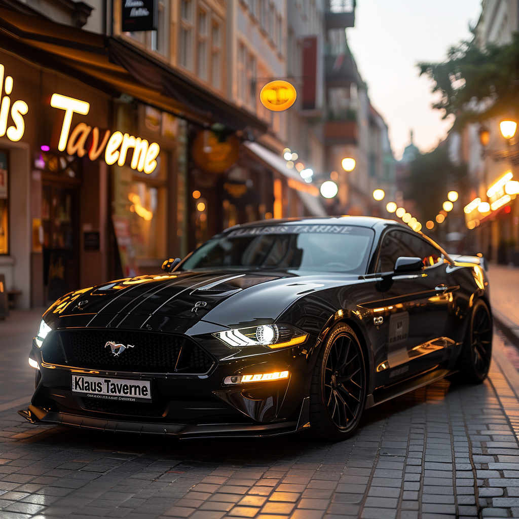 Black Mustang GT Race