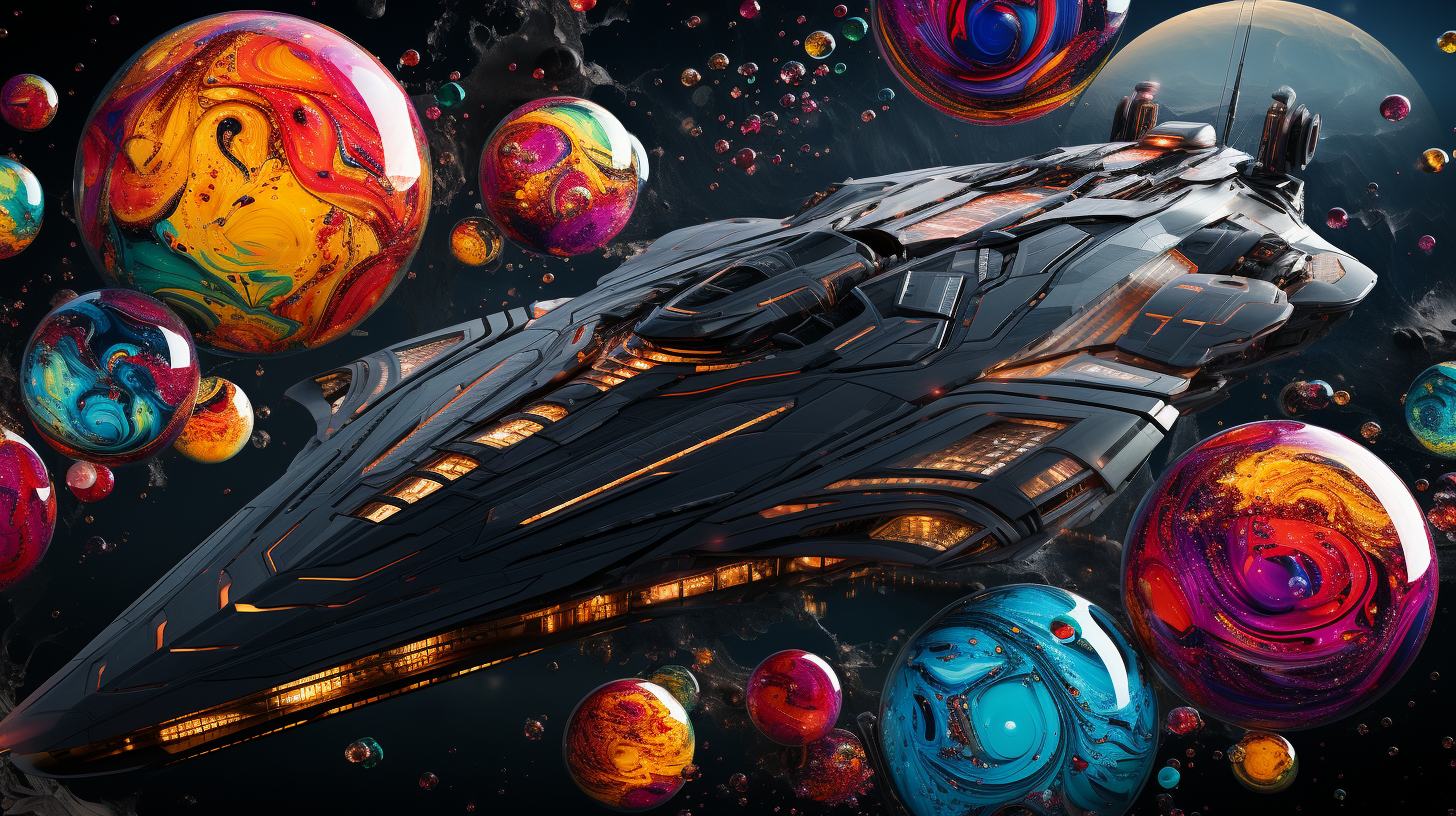 Detailed and realistic black outer space background