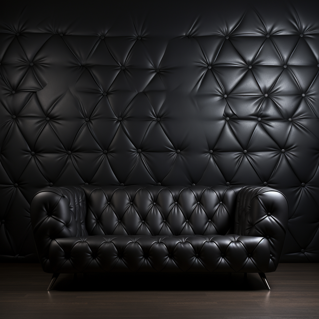 Texture of black padded wall