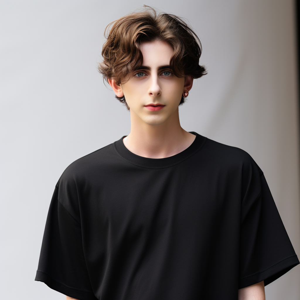 Stylish Black Plain Oversized T-shirt