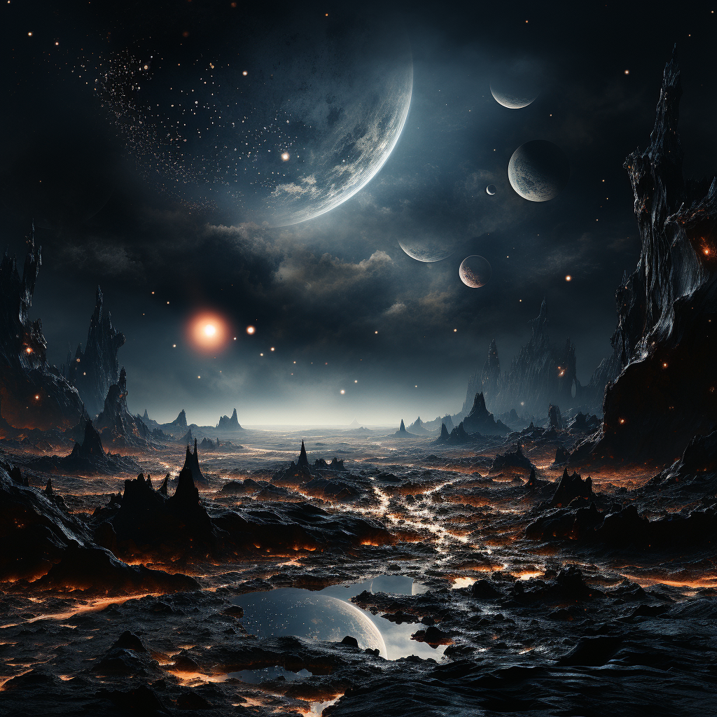 Image showcasing the black planet system