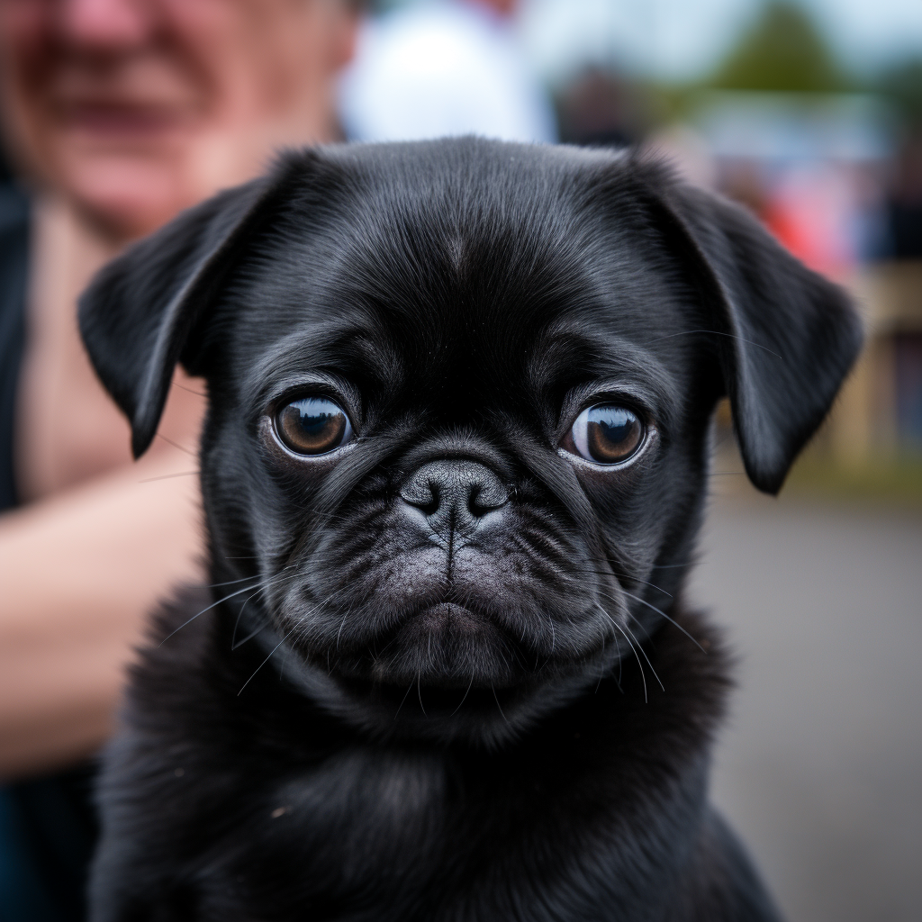 Two cute pugs in Halloween parade