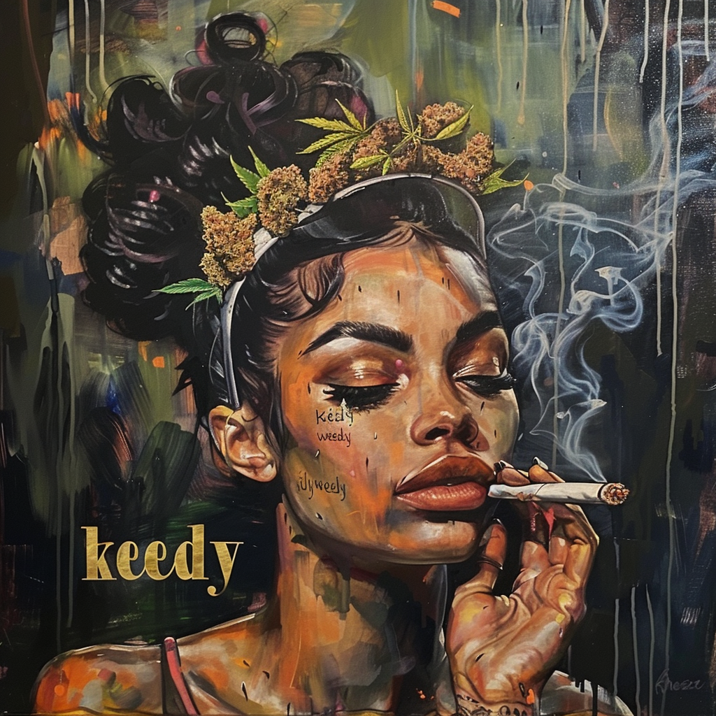 Black Queen Smoking Cannabis