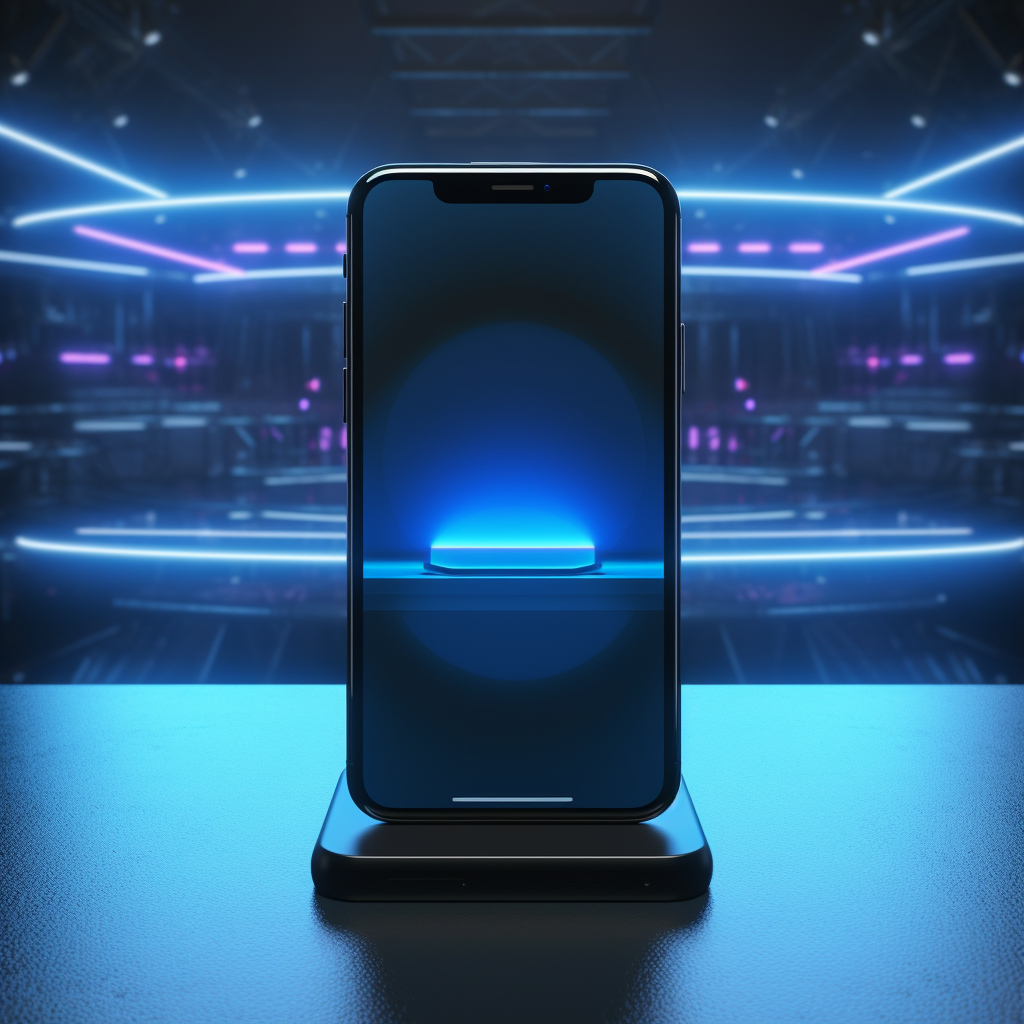 Black reflex iPhone mockup