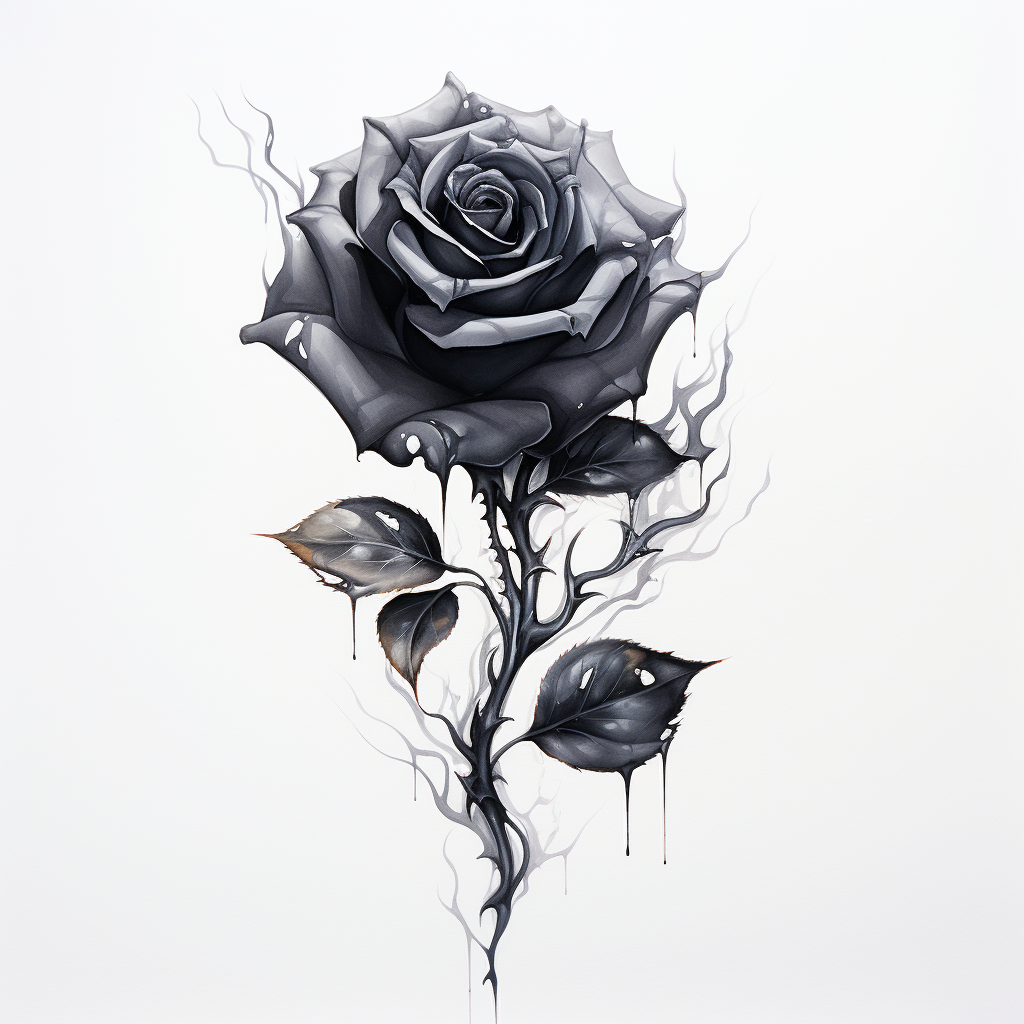 Black Rose Tattoo Design