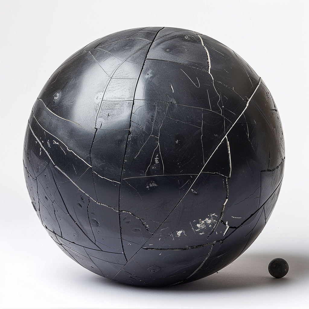 Black rubber ball scratches texture