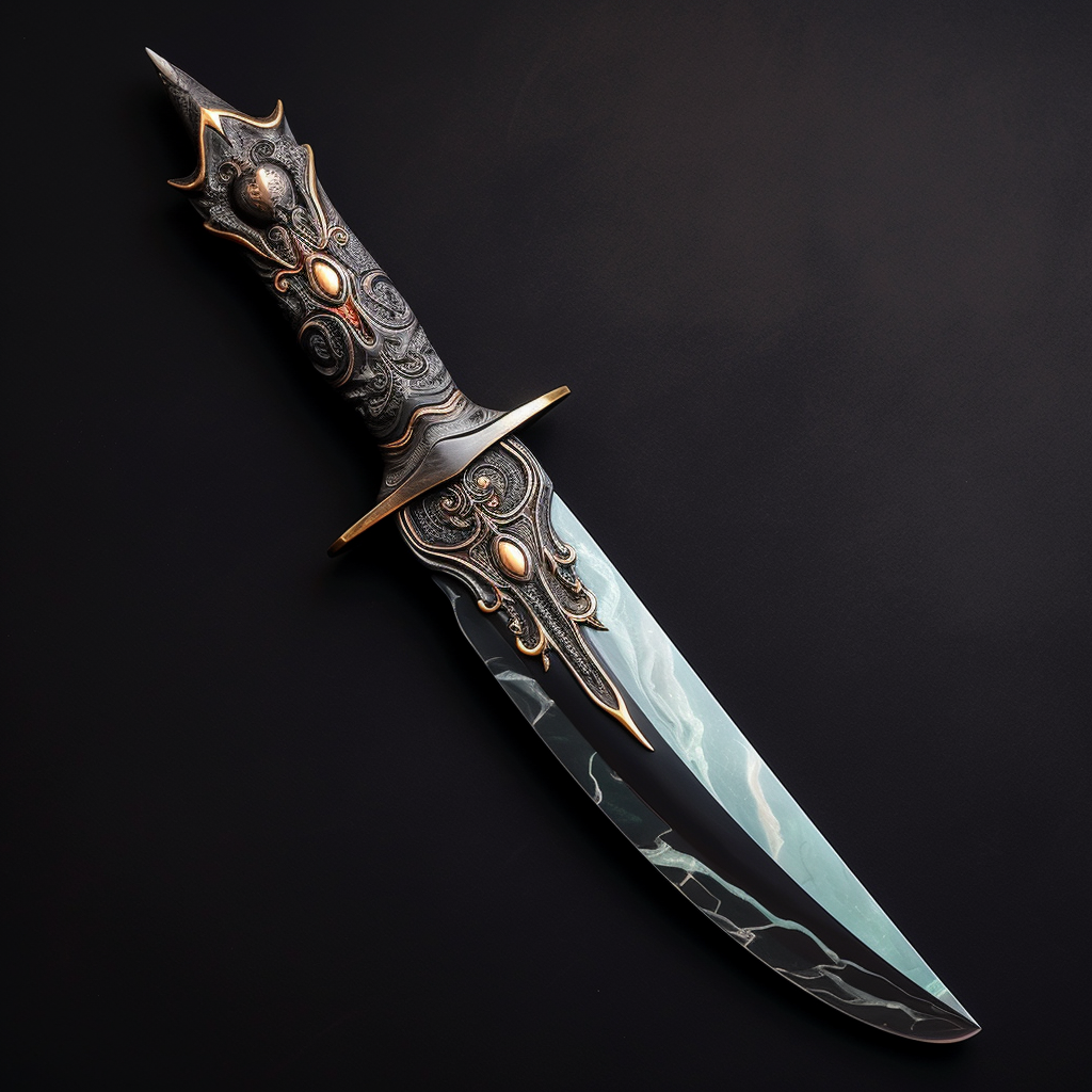 black shell dagger revealing form