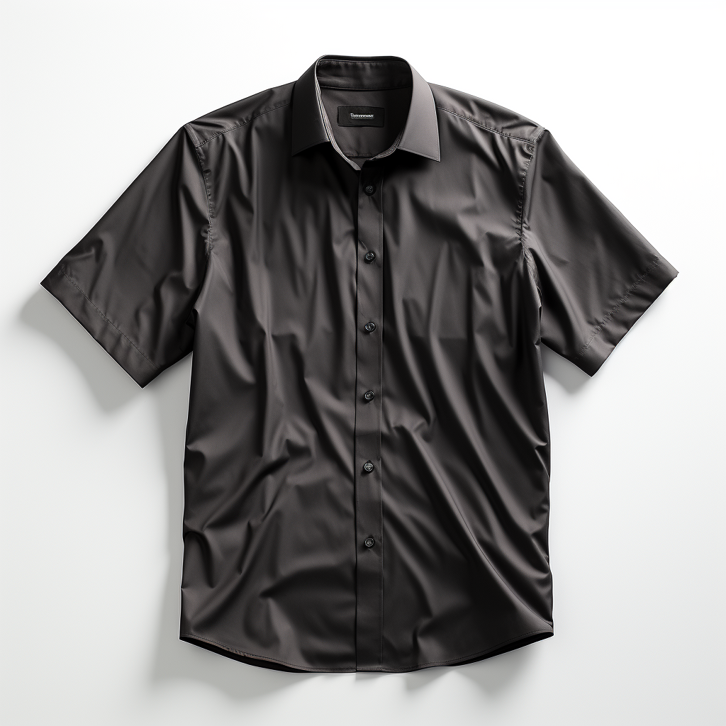 Black shirt for men on white background