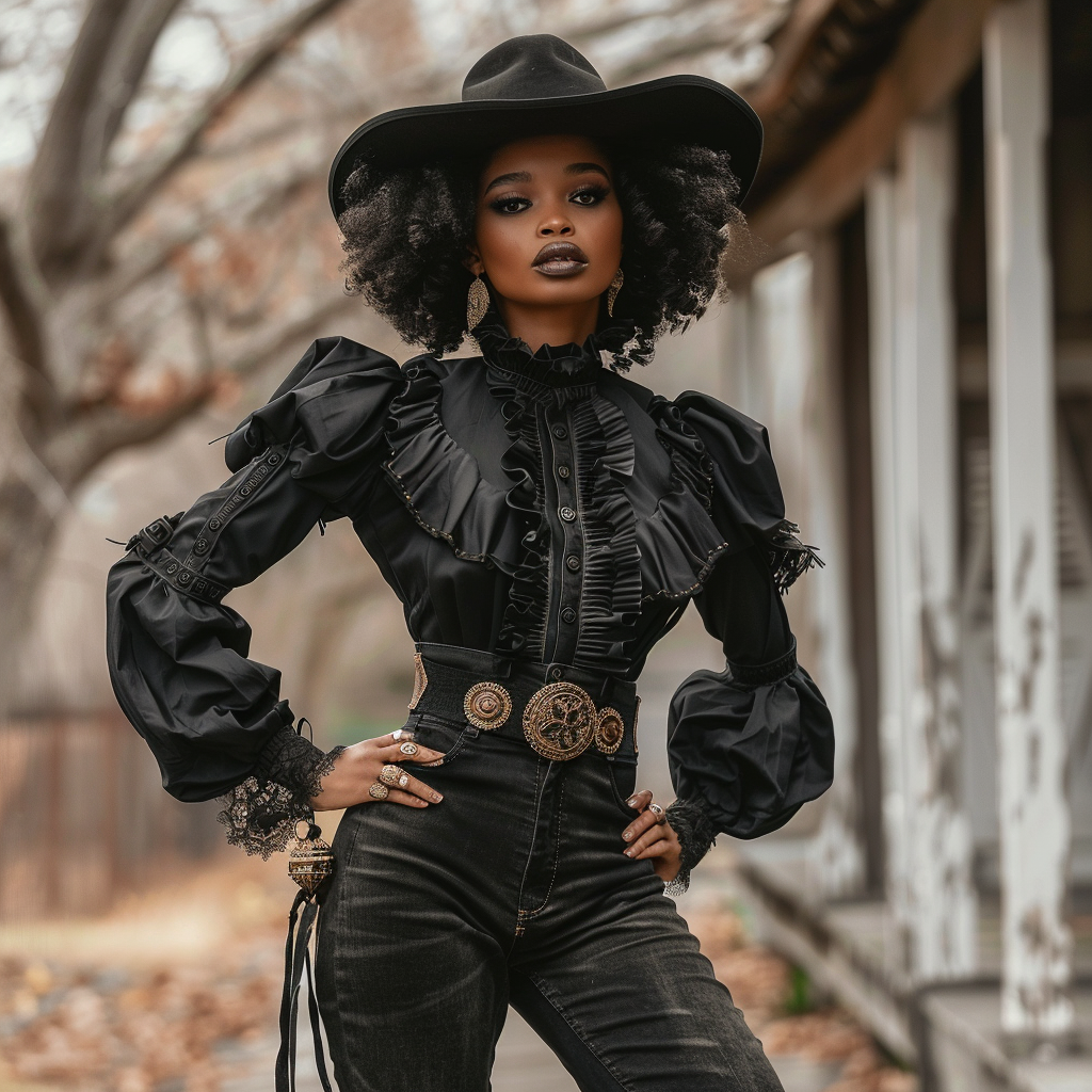 Stylish black southern outfit clothing