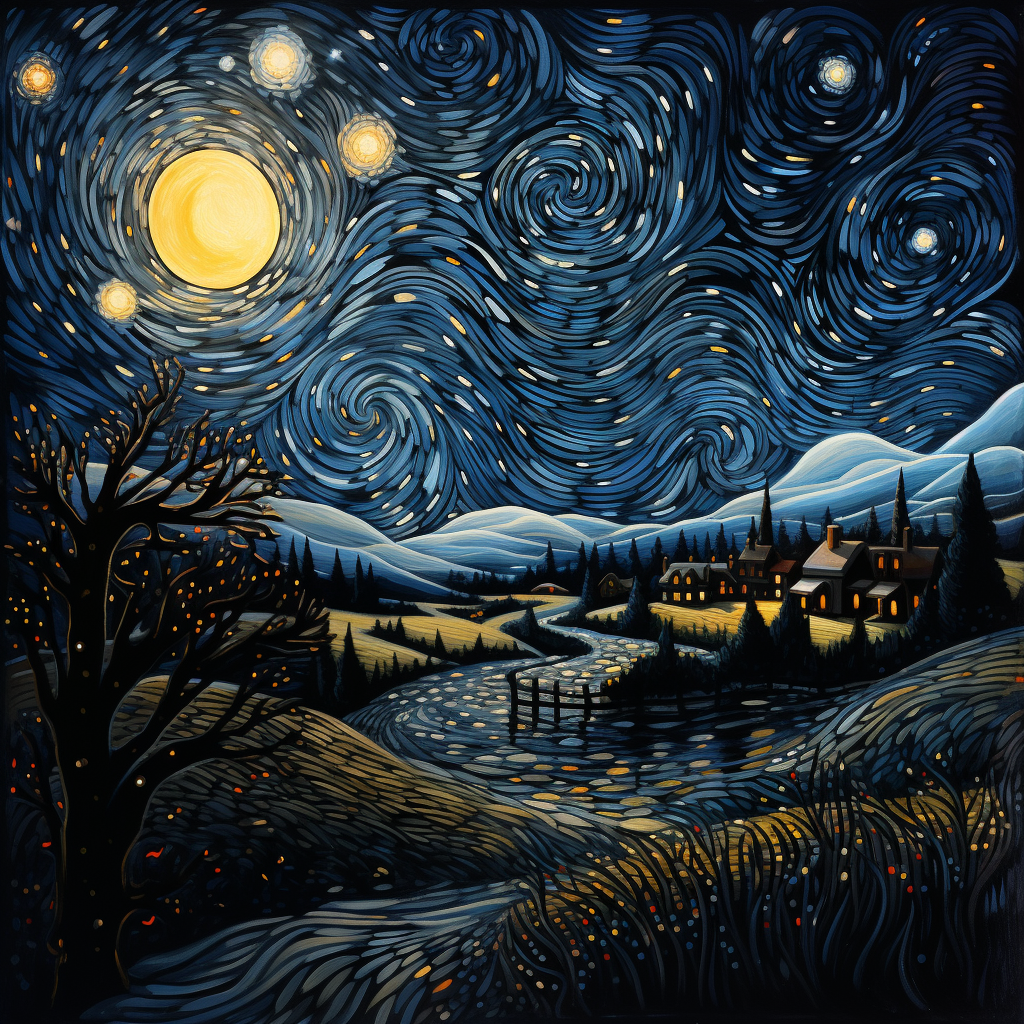 A stunning view of the starry night