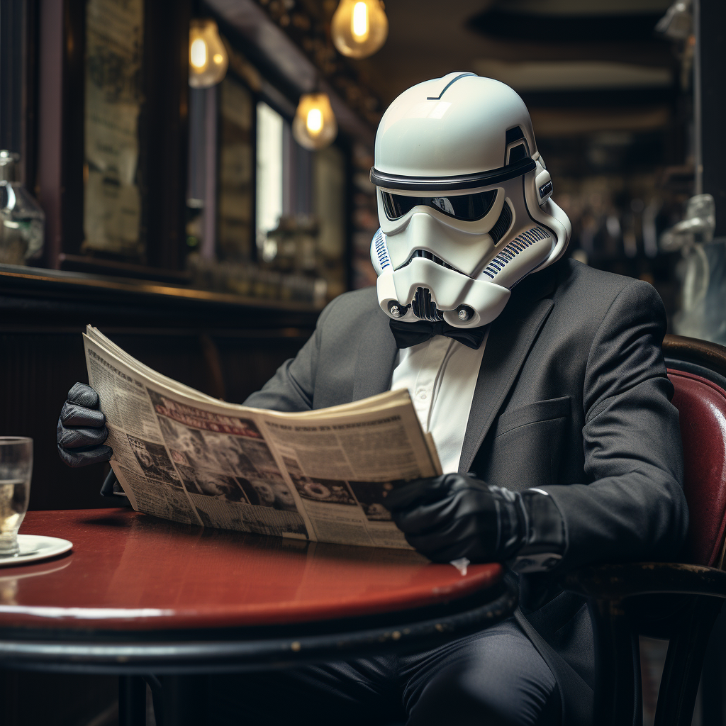Black Stormtrooper typesetting old style