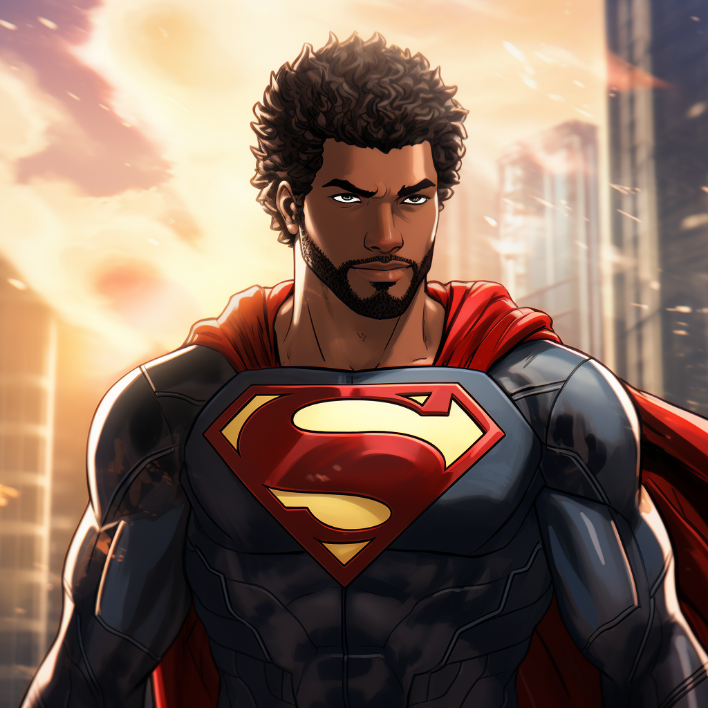 Black Superman Anime Character