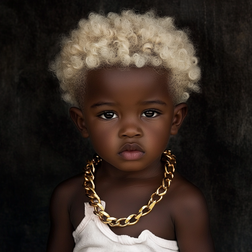 Muscular African Boy Toddler Image