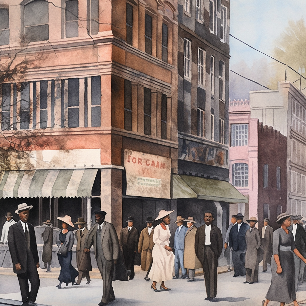 African American couple on Black Wall Street