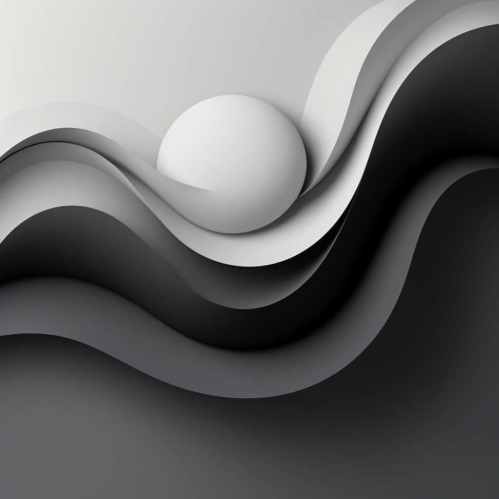 Black and white background gradient shapes modern illustration style