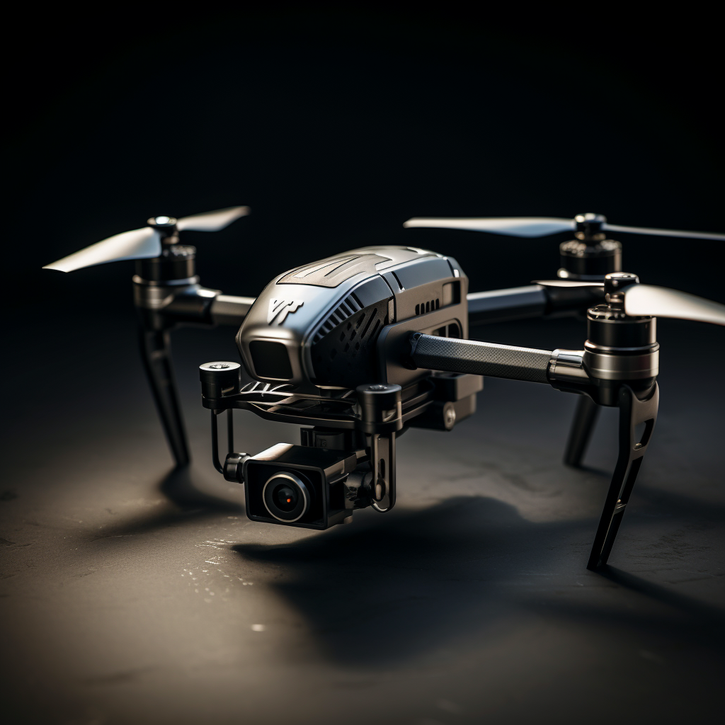 Black and White Drone with WF Engraved