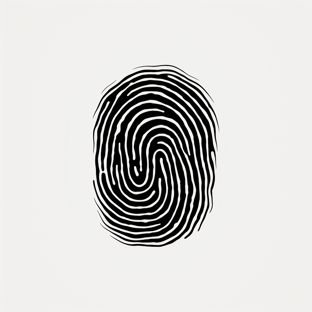 Stylish black and white fingerprint waves propagation