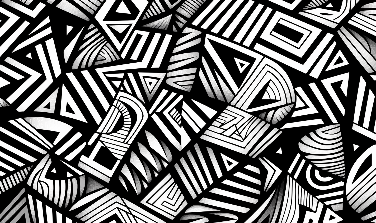 Beautiful hand-drawn geometric pattern design