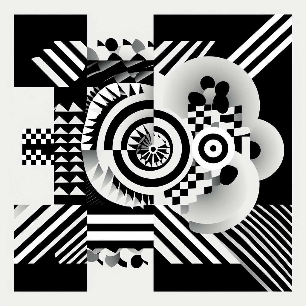 Black White Geometric Shape