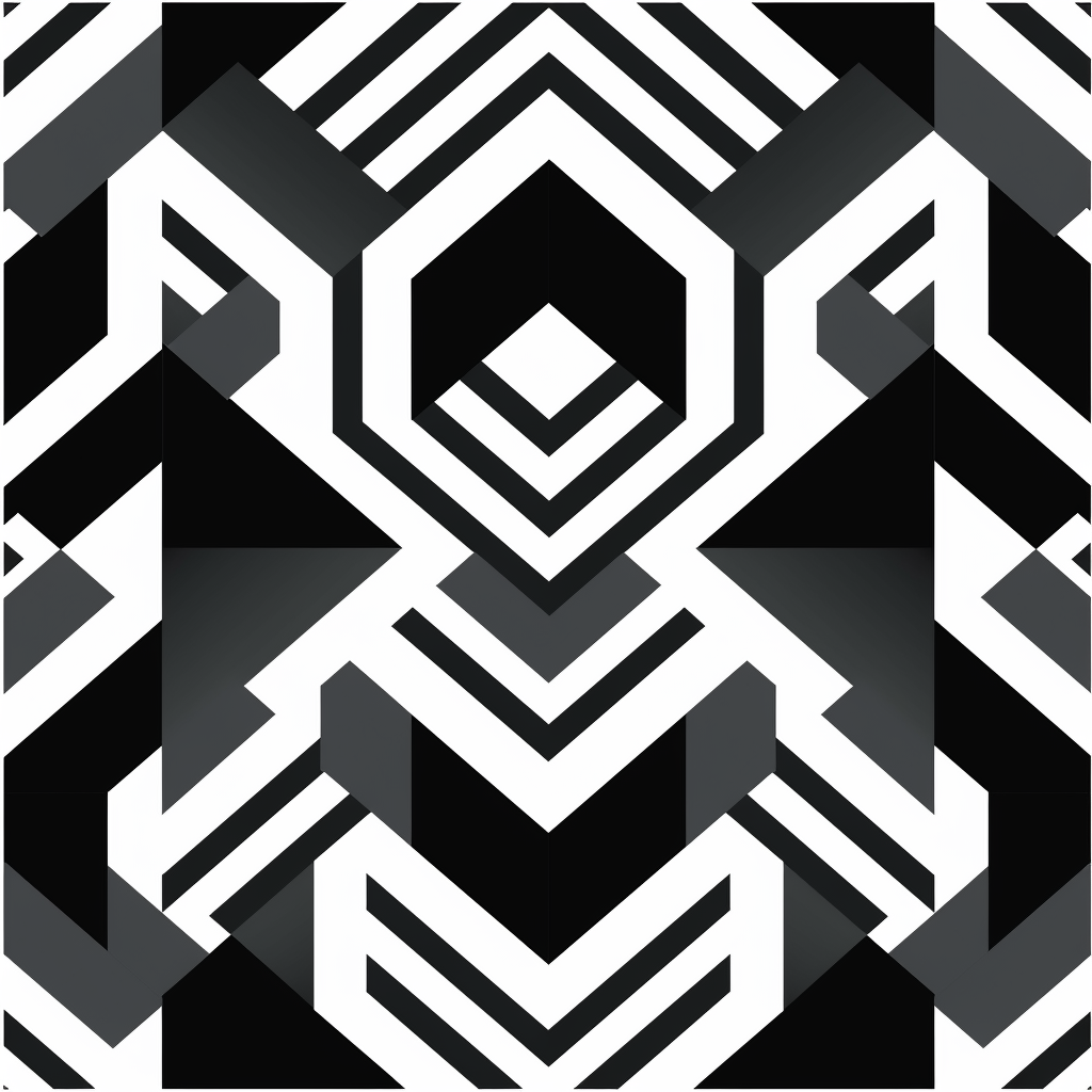 Black White Geometry Pattern