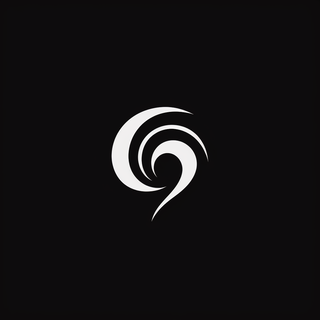 Black and White Human Ear Symbol Icon