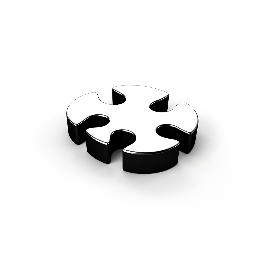 Black and White Jigsaw Puzzle Logo