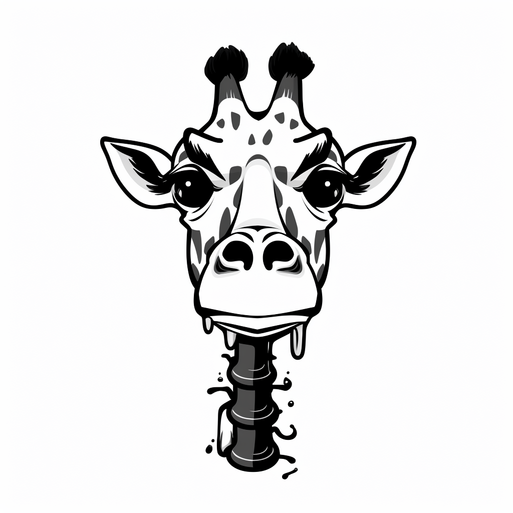 Black and White Giraffe Logo