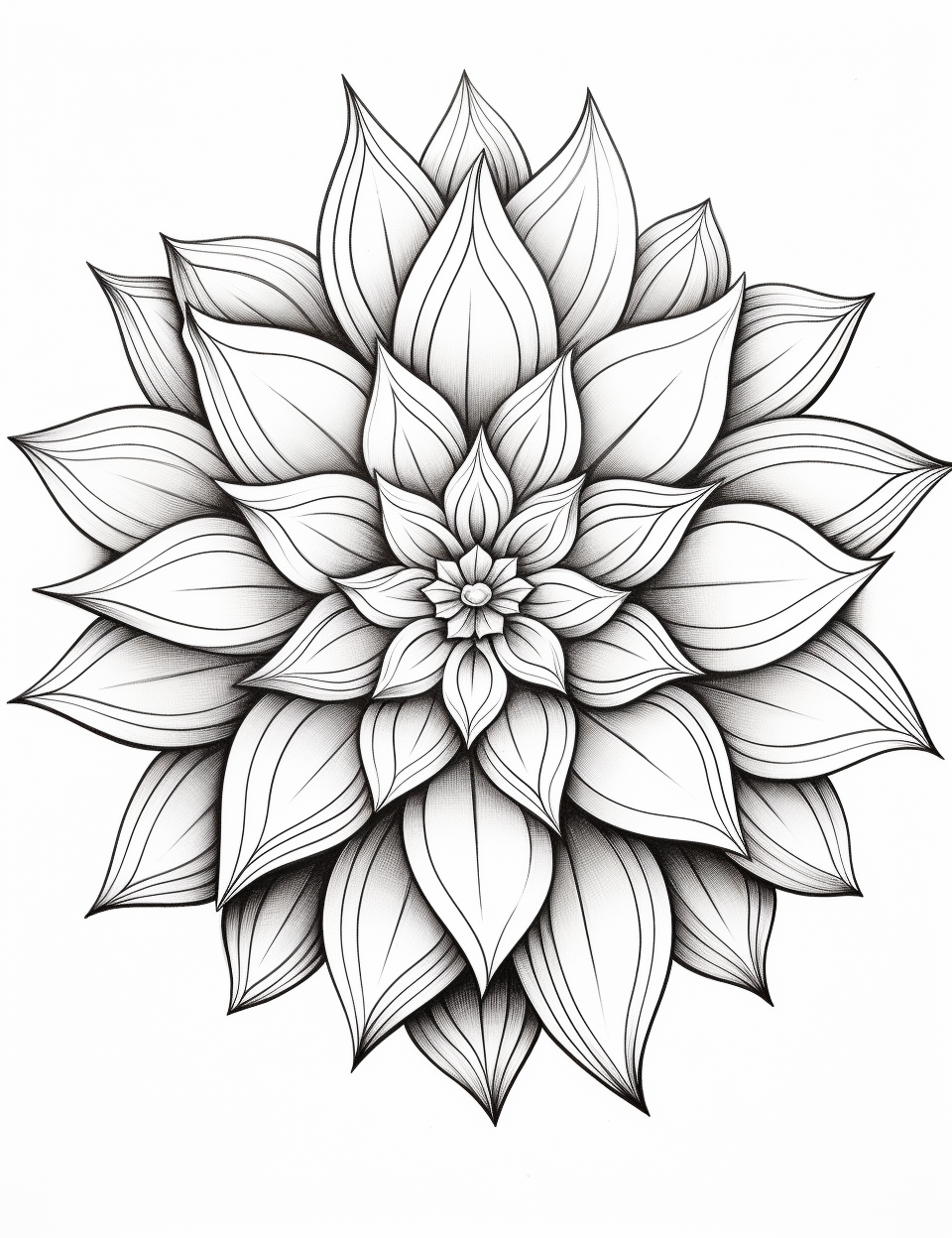 Origami Mandala Coloring Page