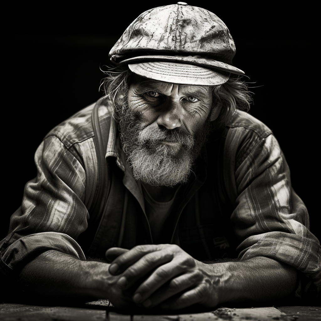 Romantic black and white photograph inspiring tradesmen