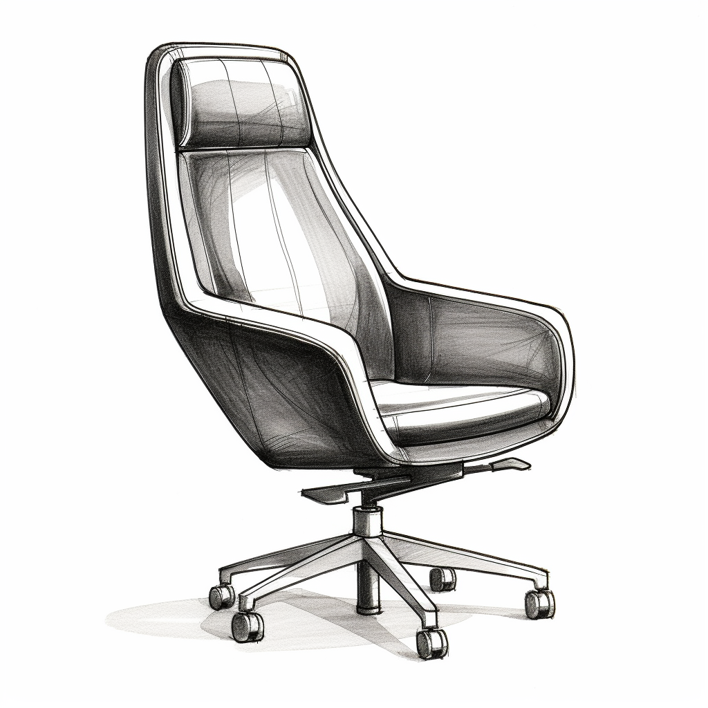 Office Swivel Chair Sketch