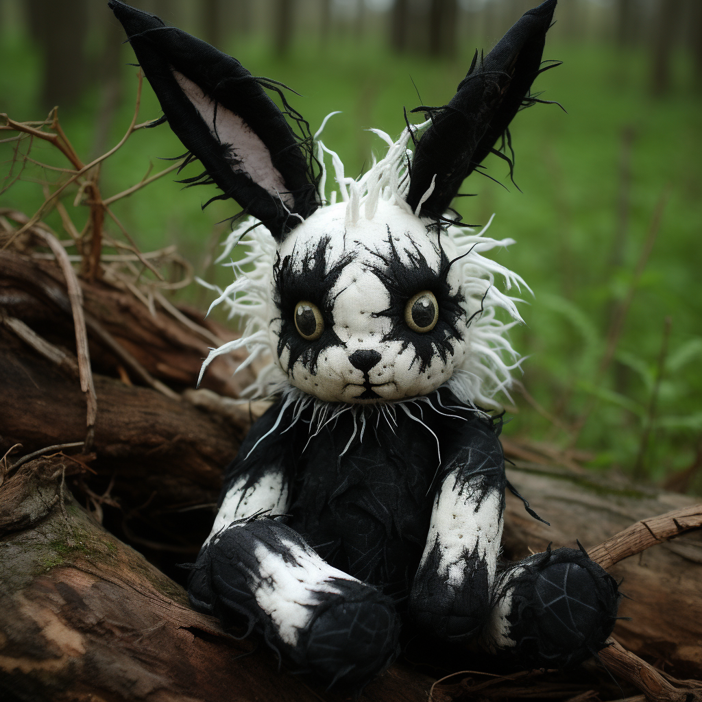 Cute stitched bunny rabbit toy