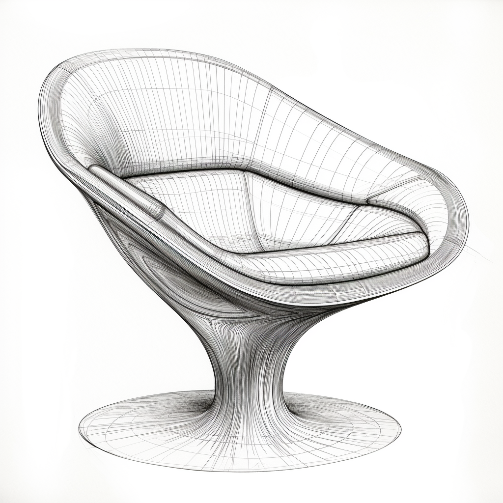 Swivel Chair Line Drawing