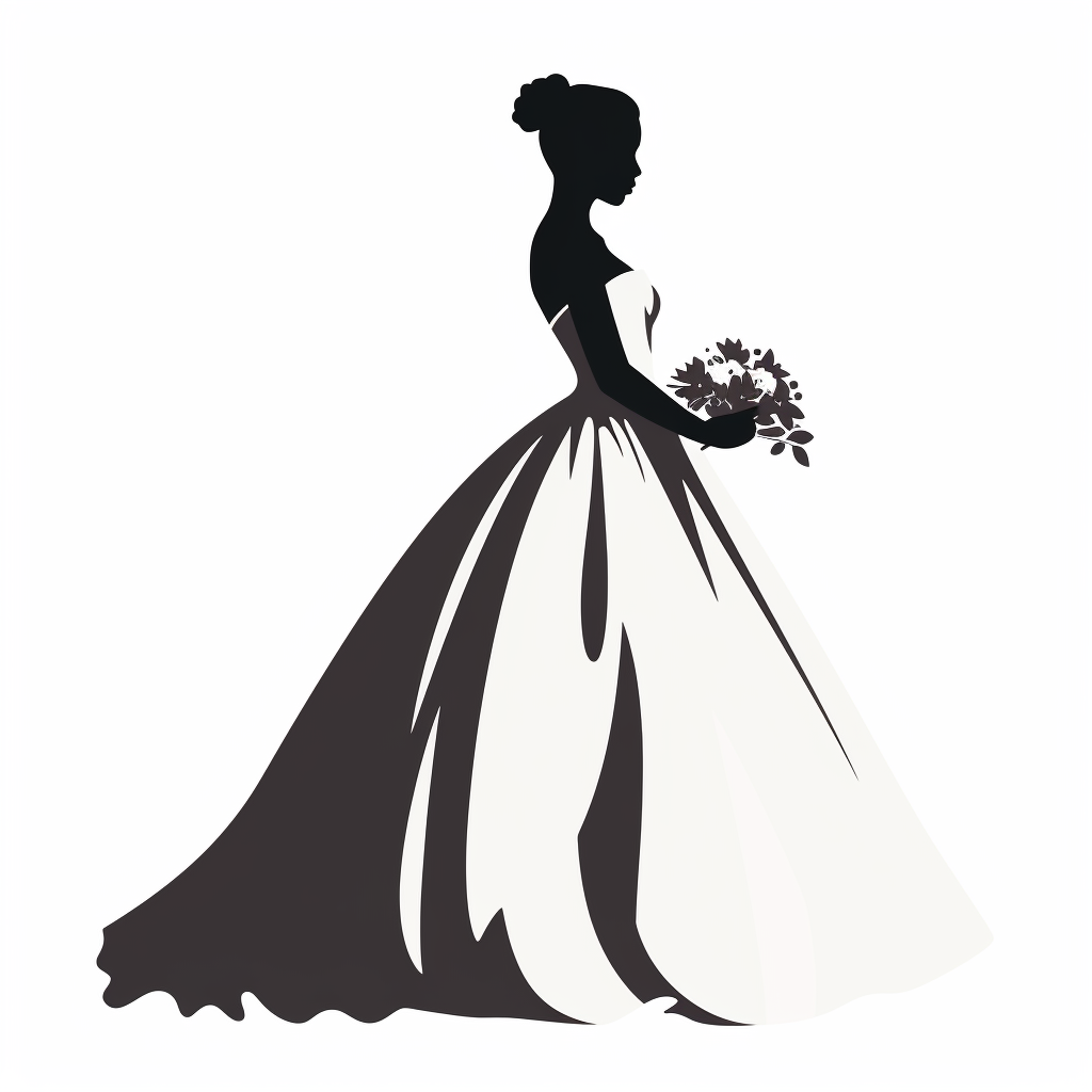 Silhouette of black woman in debutante dress