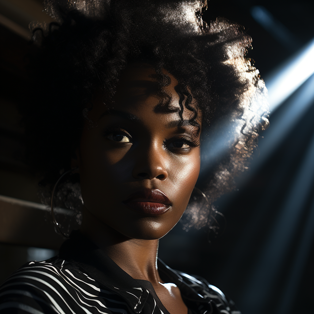 Dramatic Black Woman Portrait