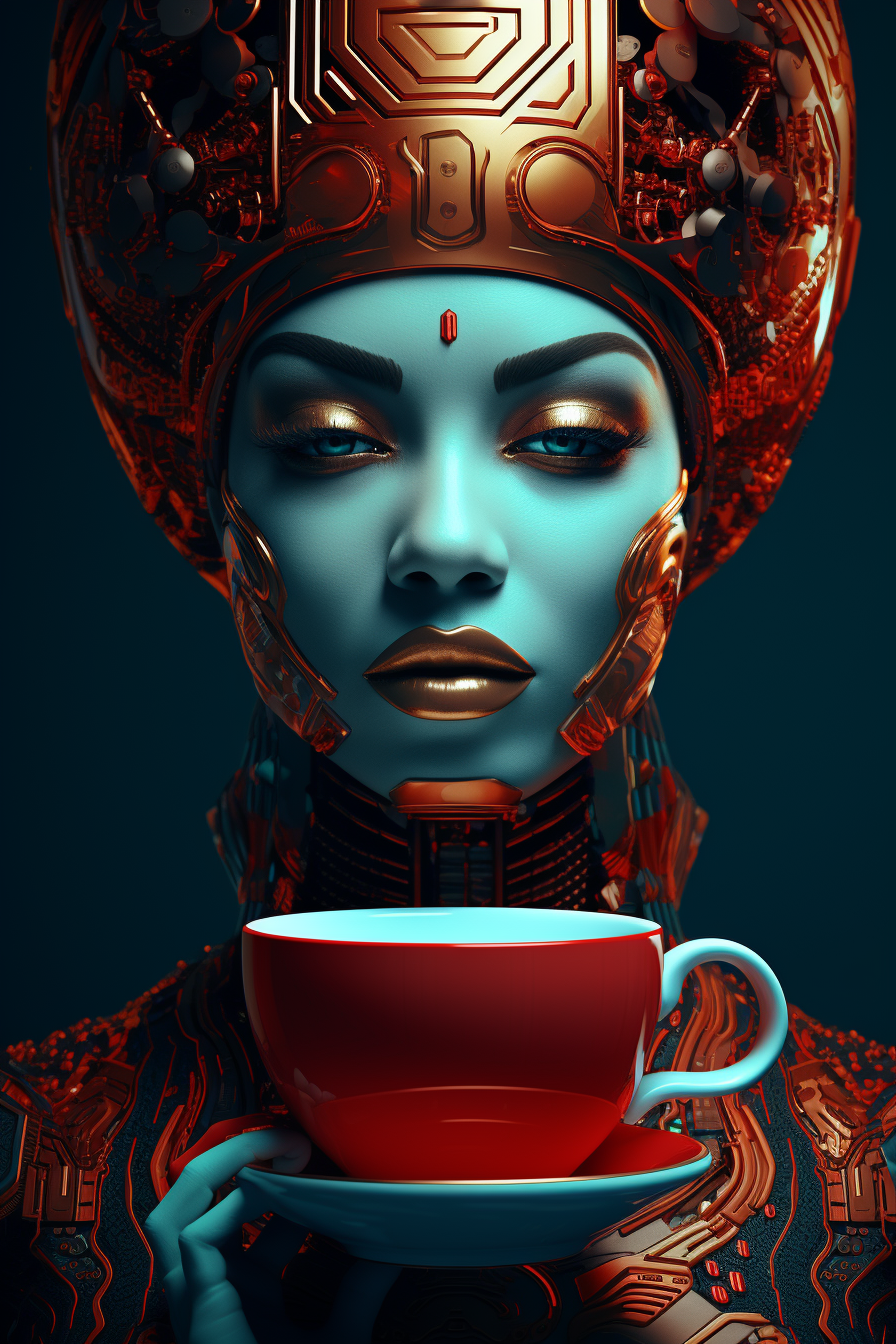 Black woman drinking tea