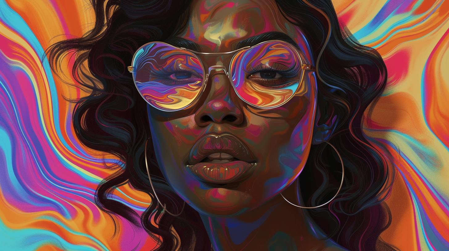 Black Women Wallpaper with Multidimensional Shading