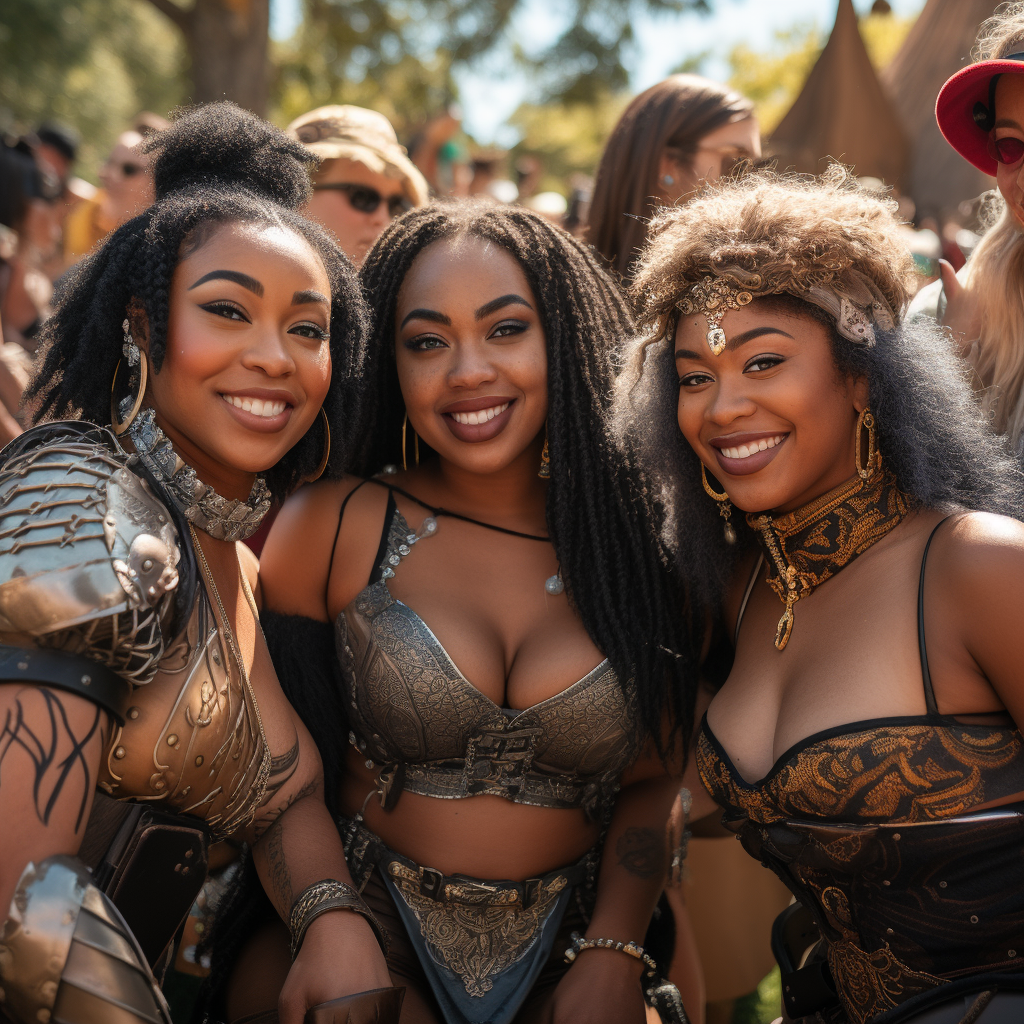 Group of Black Women at Renaissance Faire