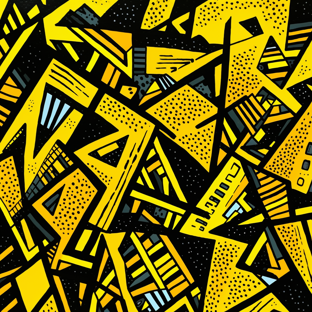 Abstract black and yellow pattern