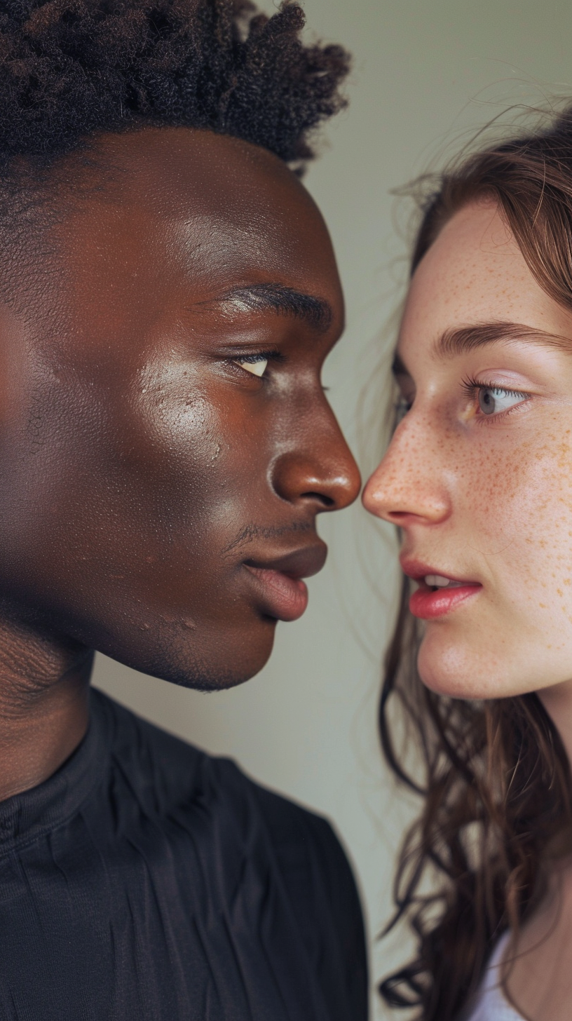 young couple portrait natural lighting