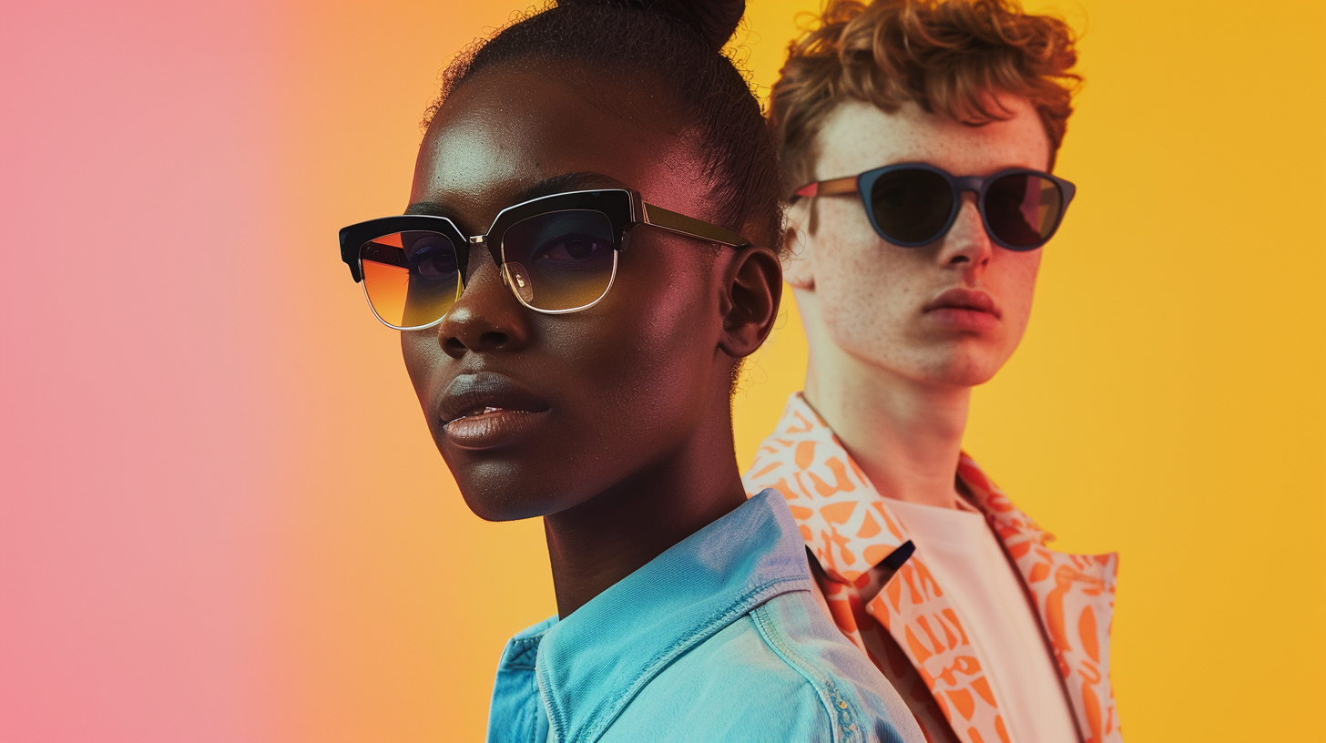 Modern Styled Sunglasses Fashion Photography