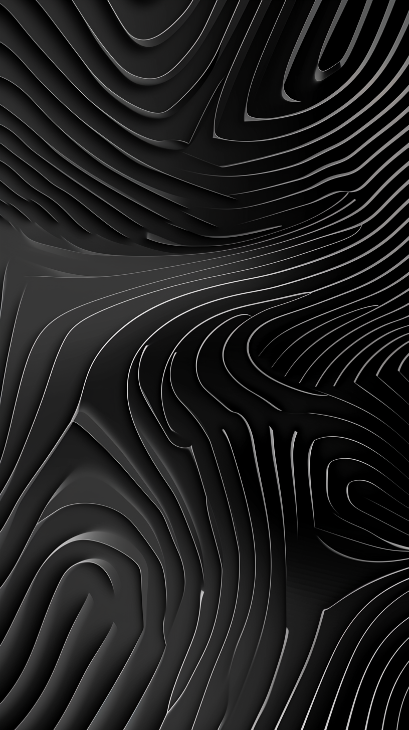 Black Abstract Background with Wavy Pattern