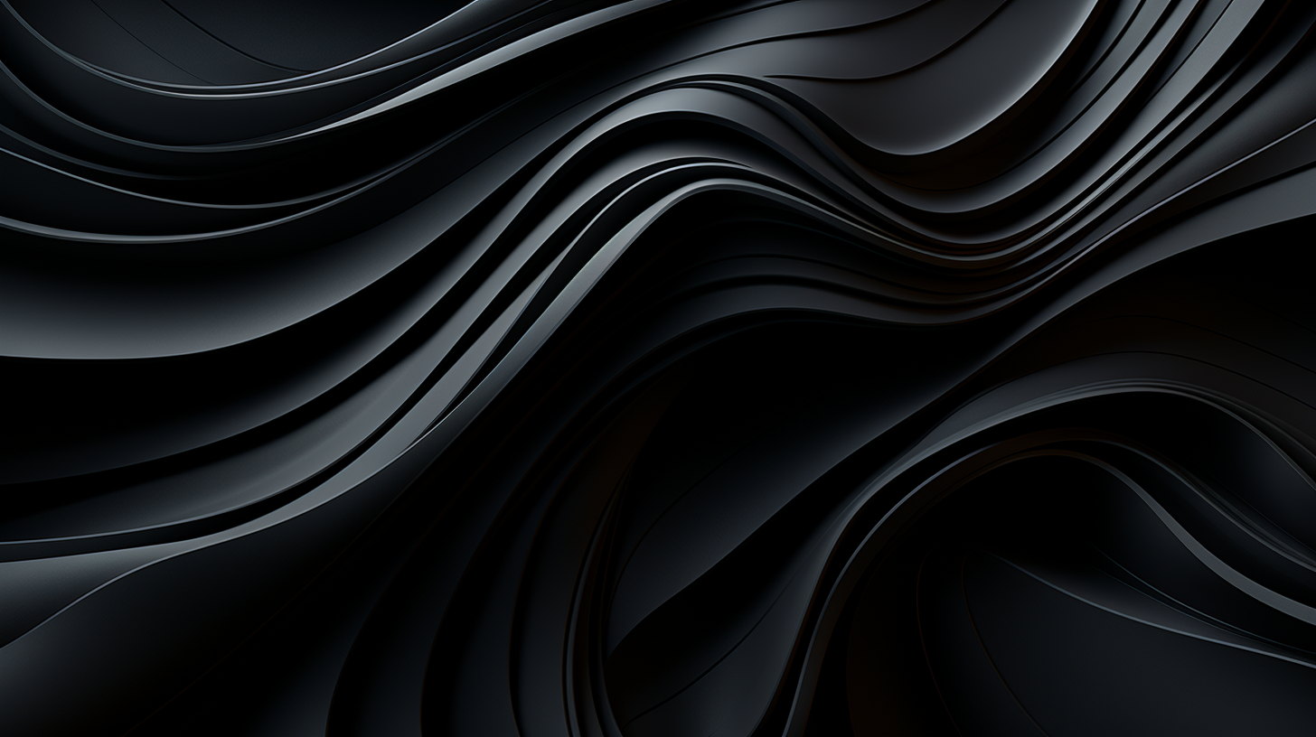 Black abstract background with intricate lines and patterns